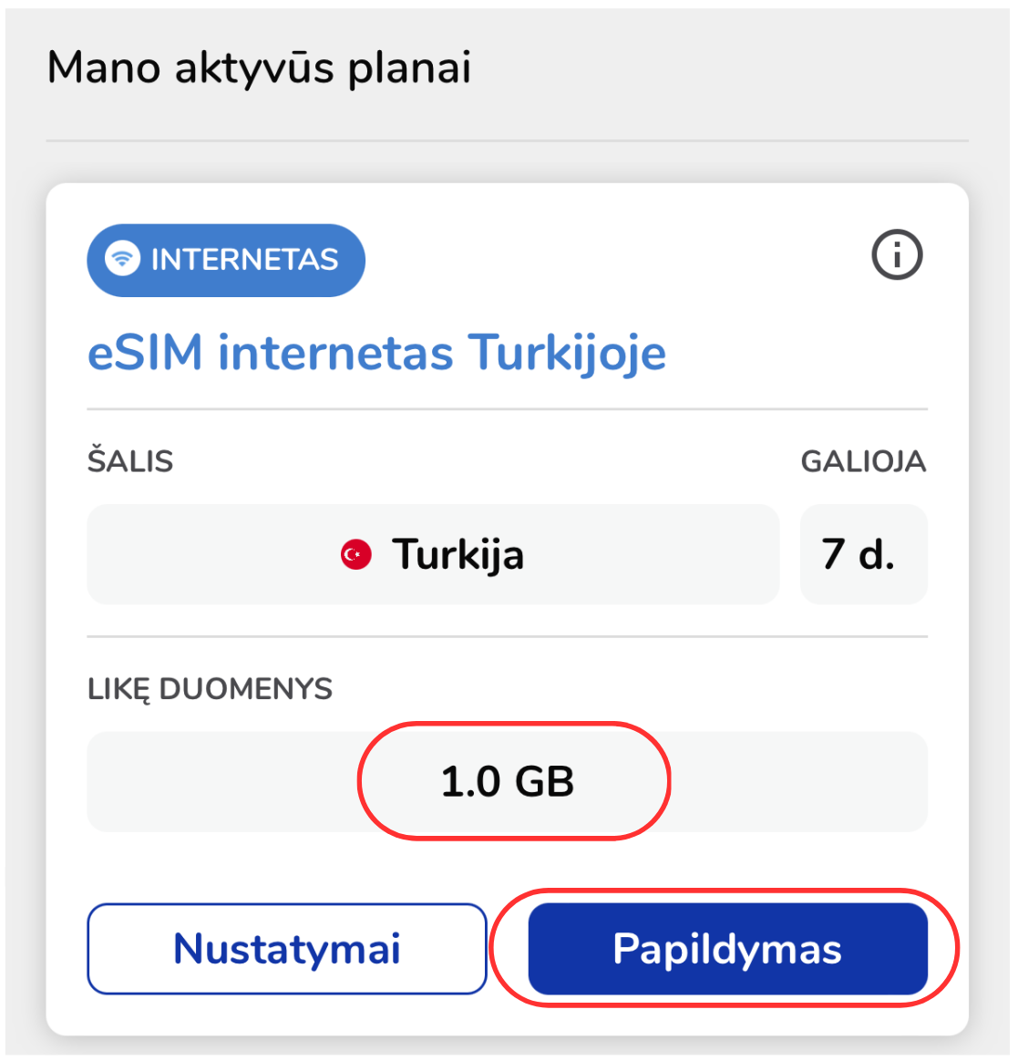 MoreMins eSIM top-up