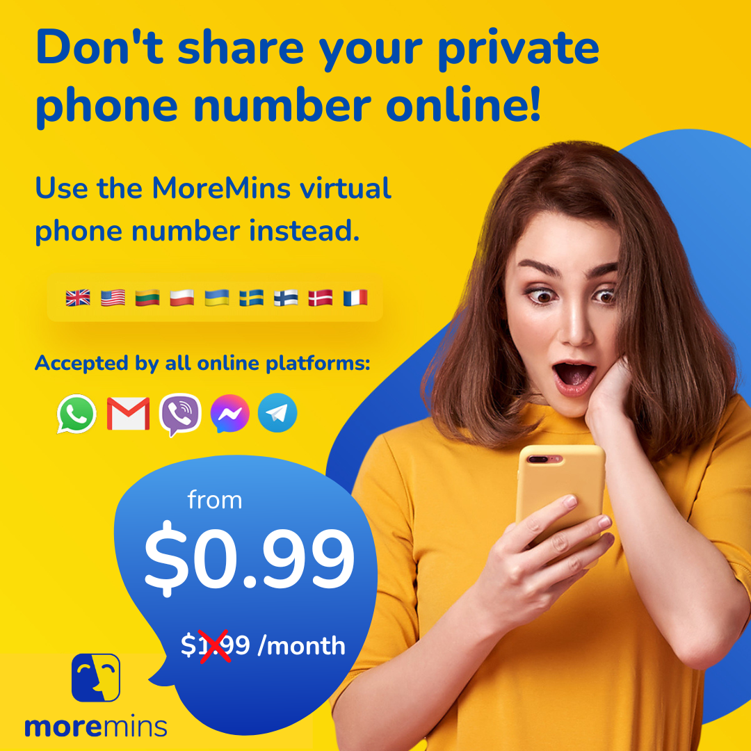 MoreMins număr de telefon virtual