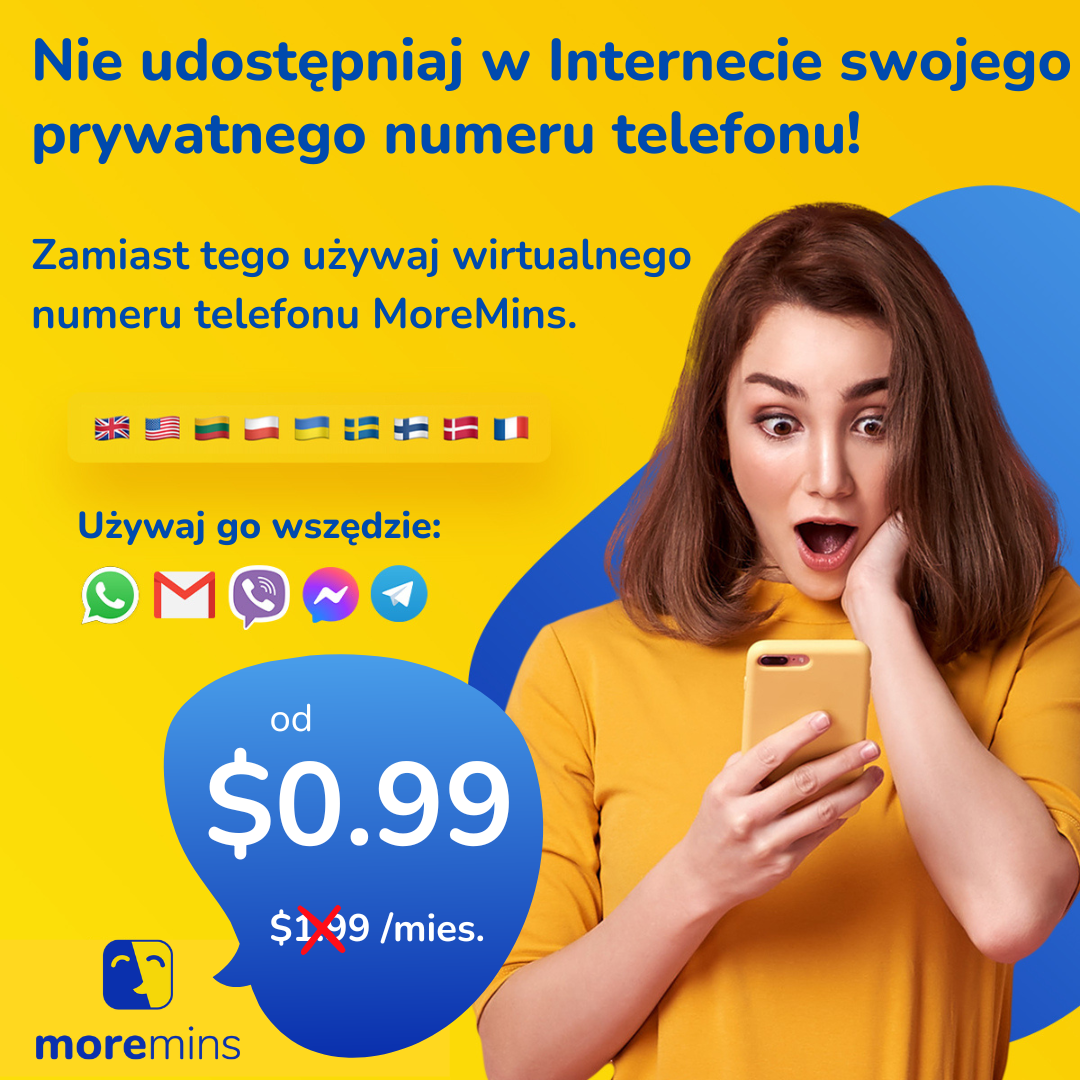 MoreMins wirtualny numer telefonu