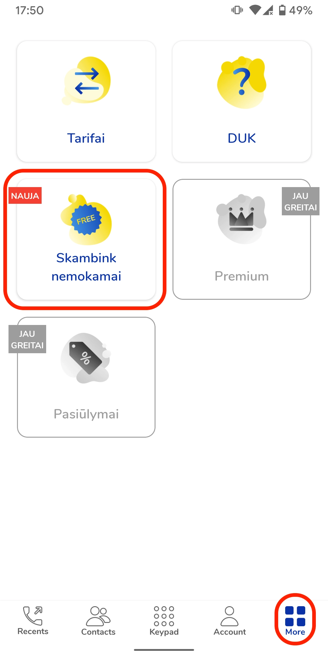 Nemokami tarptautiniai pokalbiai MoreMins