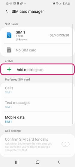 Install eSIM on Samsung Galaxy S21
