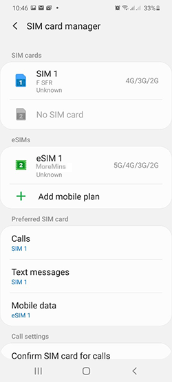 Install eSIM on Samsung Galaxy S21
