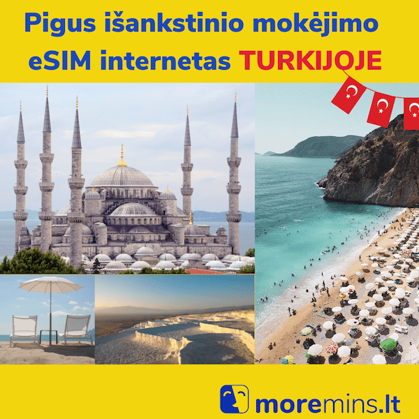 Internetas Turkijoje ir kitur. Pigus eSIM internetas kelionėms